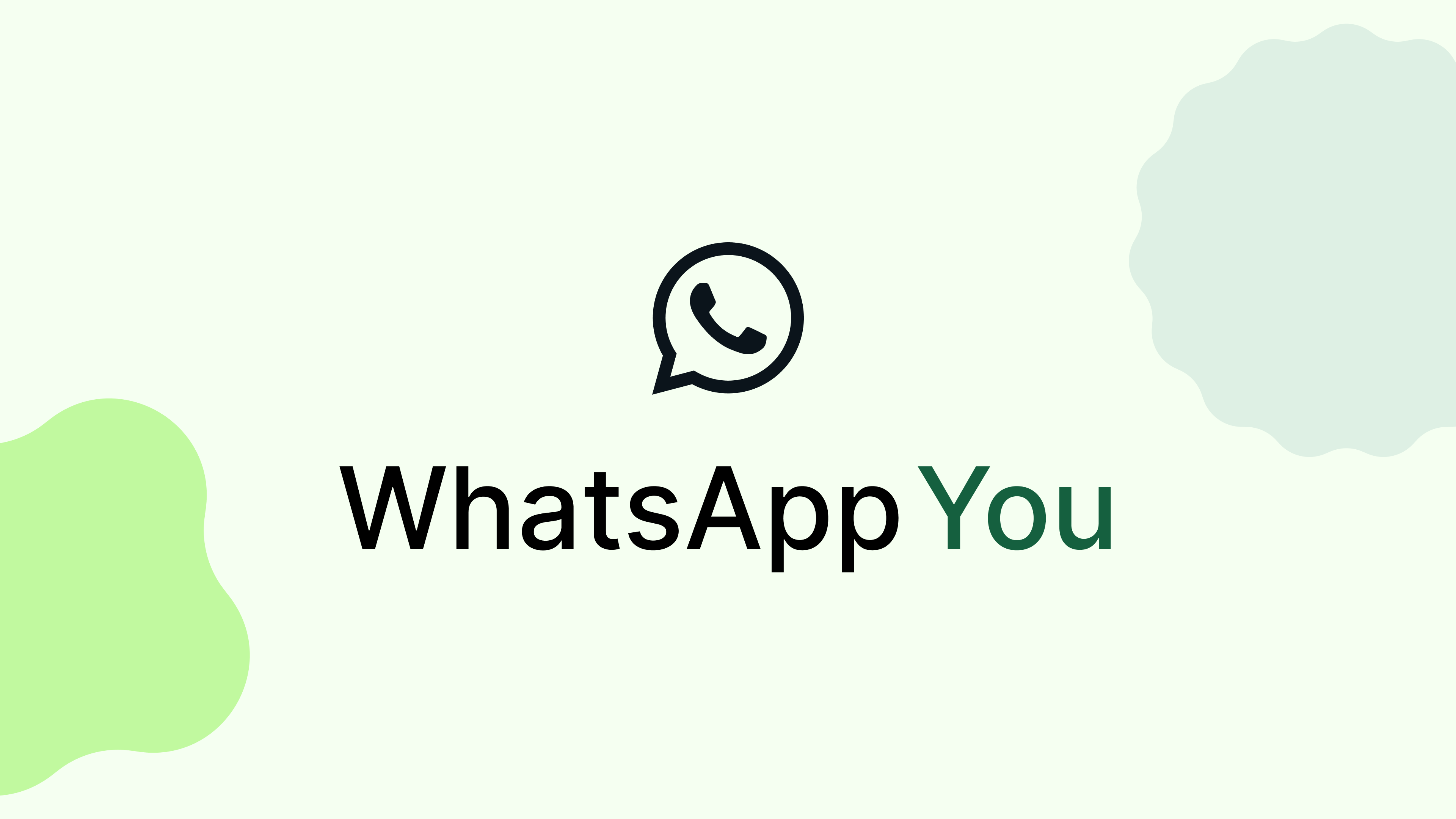 Colourful graphic showing WhatsApp You text with Material You shapes